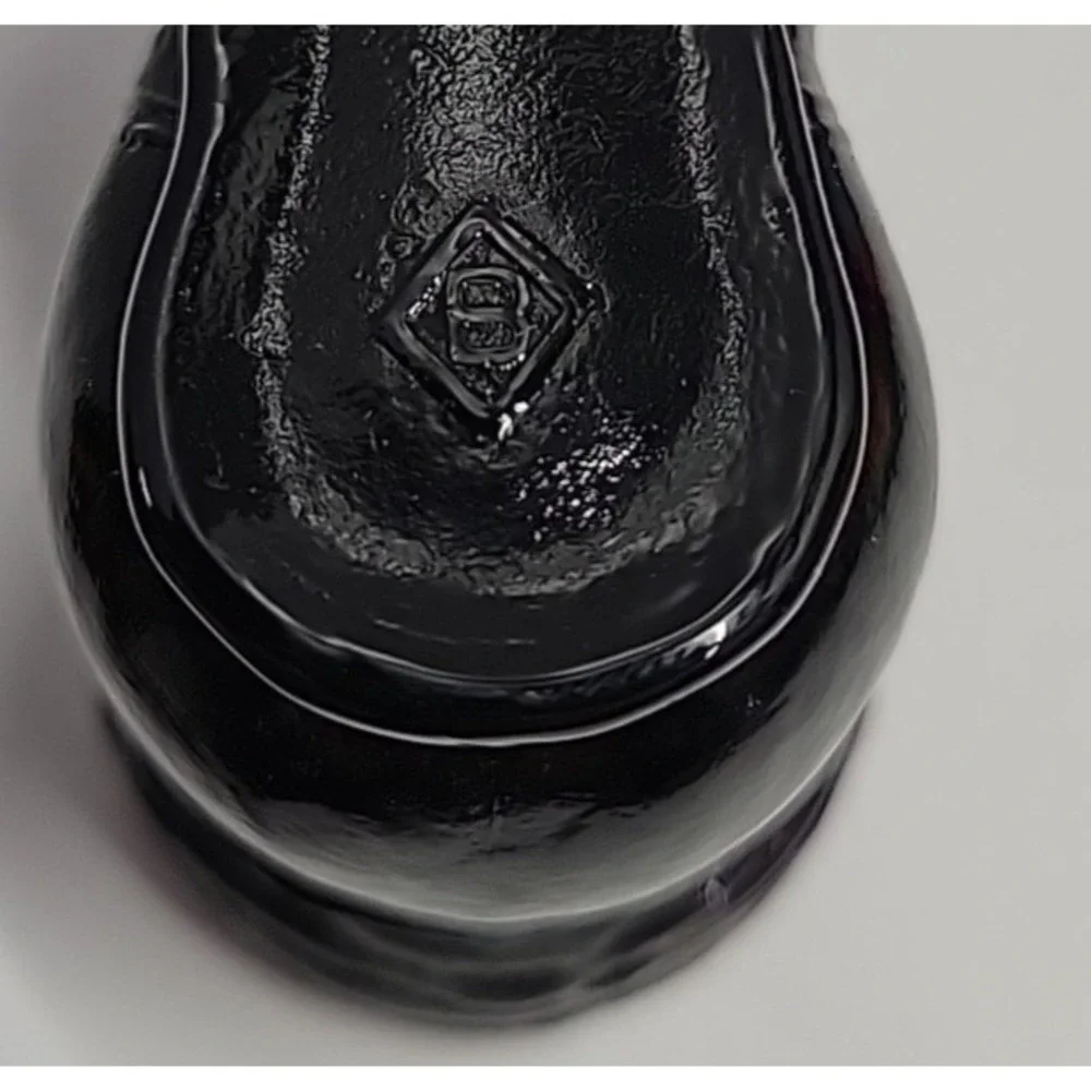 Vintage‎ Boyds Black Glass Hobo Shoe Boot Toothpick Holder